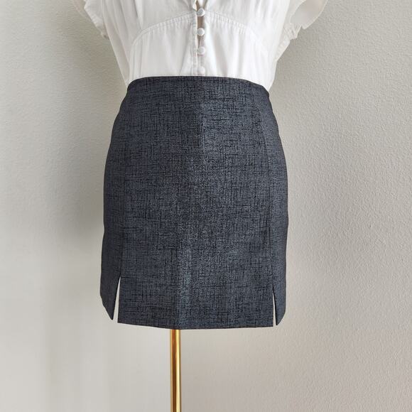 American Vintage Dresses & Skirts - Vintage Y2K Urban Girl Gray High Waisted Mini Skirt Side Slits Office Siren M
